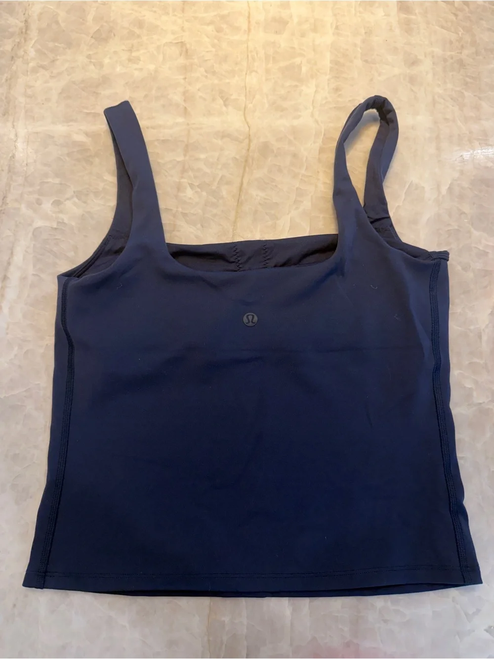 Lululemon Wunder Under Smooth Cover Tank, True Navy, size 6